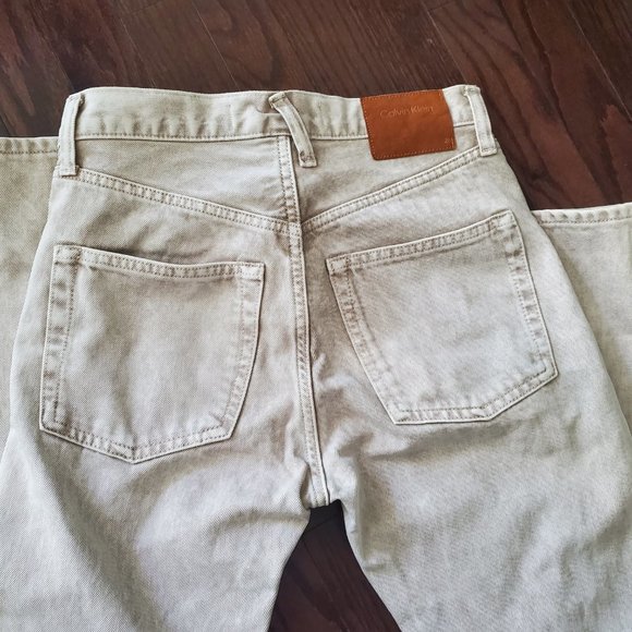 Calvin Klein Standards Unbleached Marble Dye Straight Leg Jeans - Picture 5 of 5